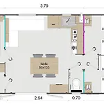 Mobil 32m² Avec Terrasse, 3 Pour 6 Personnes - Api-1-52-713 *